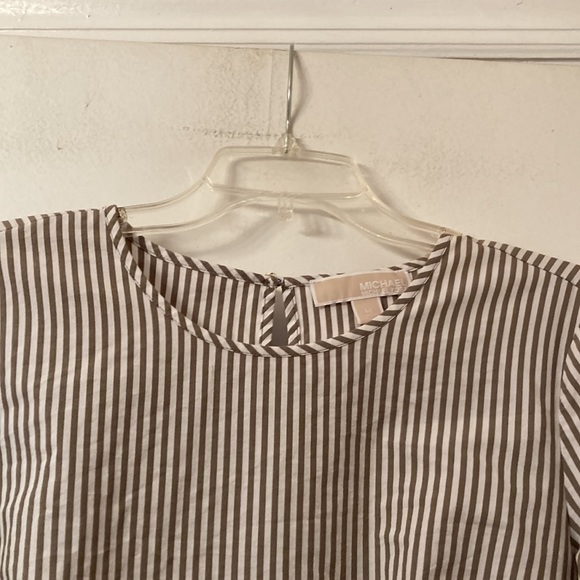 MICHAEL Michael Kors green & white striped blouse - Picture 5 of 12